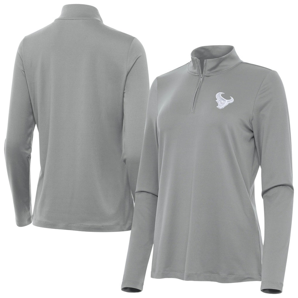 Houston Texans Antigua Women's Reprocess Quarter-Zip Top - Gray online