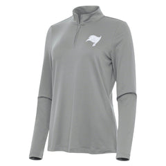 Tampa Bay Buccaneers Antigua Women's Reprocess Quarter-Zip Top - Gray on sale