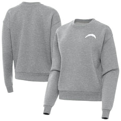 Los Angeles Chargers Antigua Women's Victory Crew Pullover Sweatshirt - Heather Gray on sale
