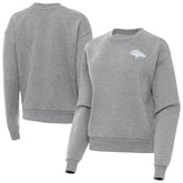 Denver Broncos Antigua Women's Victory Crew Pullover Sweatshirt - Heather Gray online