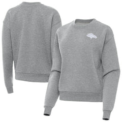 Denver Broncos Antigua Women's Victory Crew Pullover Sweatshirt - Heather Gray online