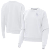 Houston Texans Antigua Women's Victory Crew Pullover Sweatshirt - White online