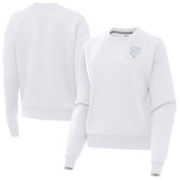 Chicago Bears Antigua Women's Victory Crew Pullover Sweatshirt - White sale