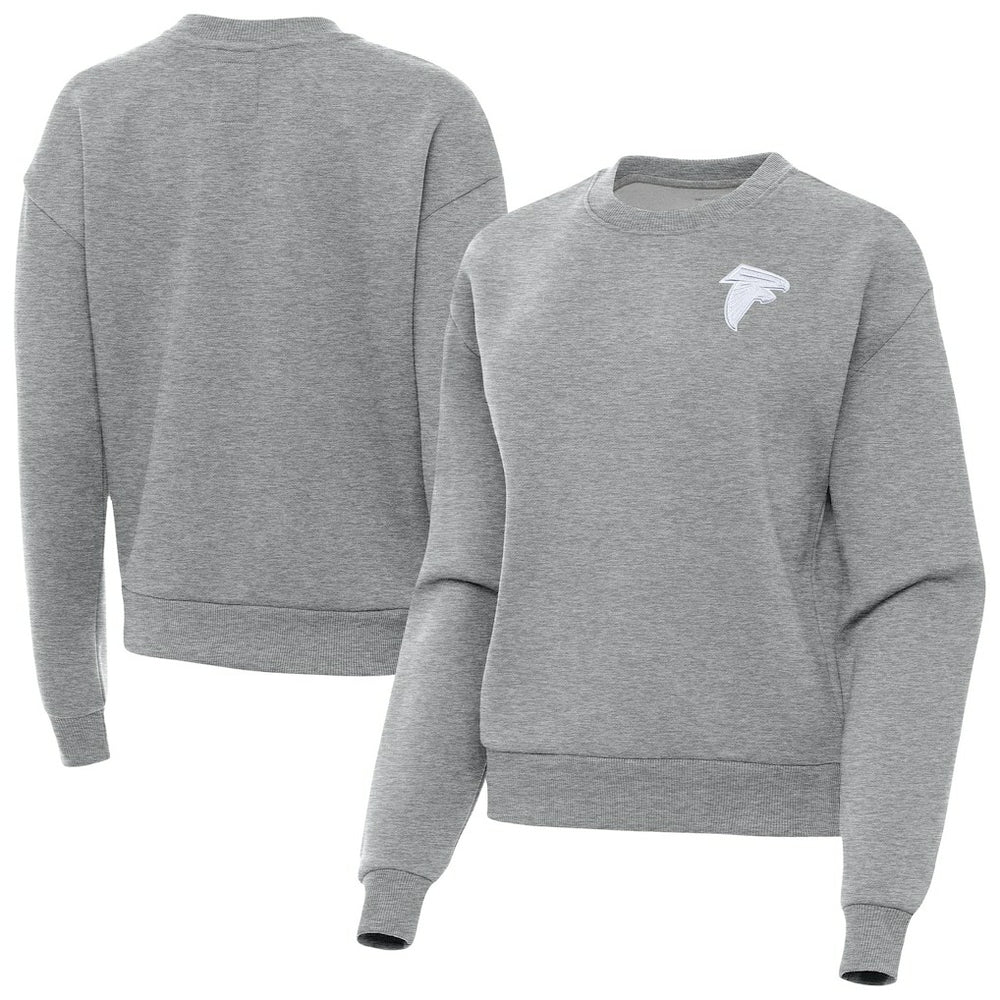 Atlanta Falcons Antigua Women's Victory Crew Pullover Sweatshirt - Heather Gray sale