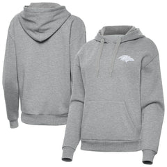 Baltimore Ravens Antigua Women's Victory Pullover Hoodie - Heather Gray discount