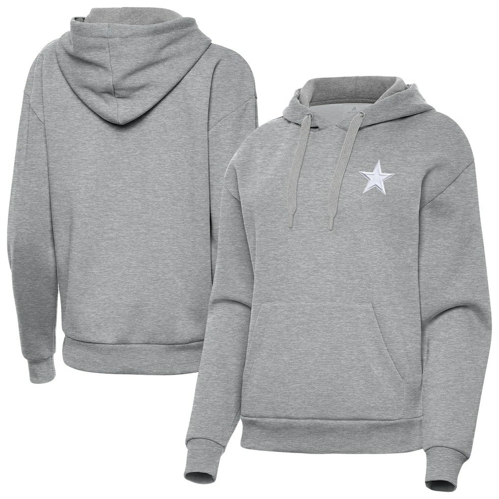 Dallas Cowboys Antigua Women's Victory Pullover Hoodie - Heather Gray on sale