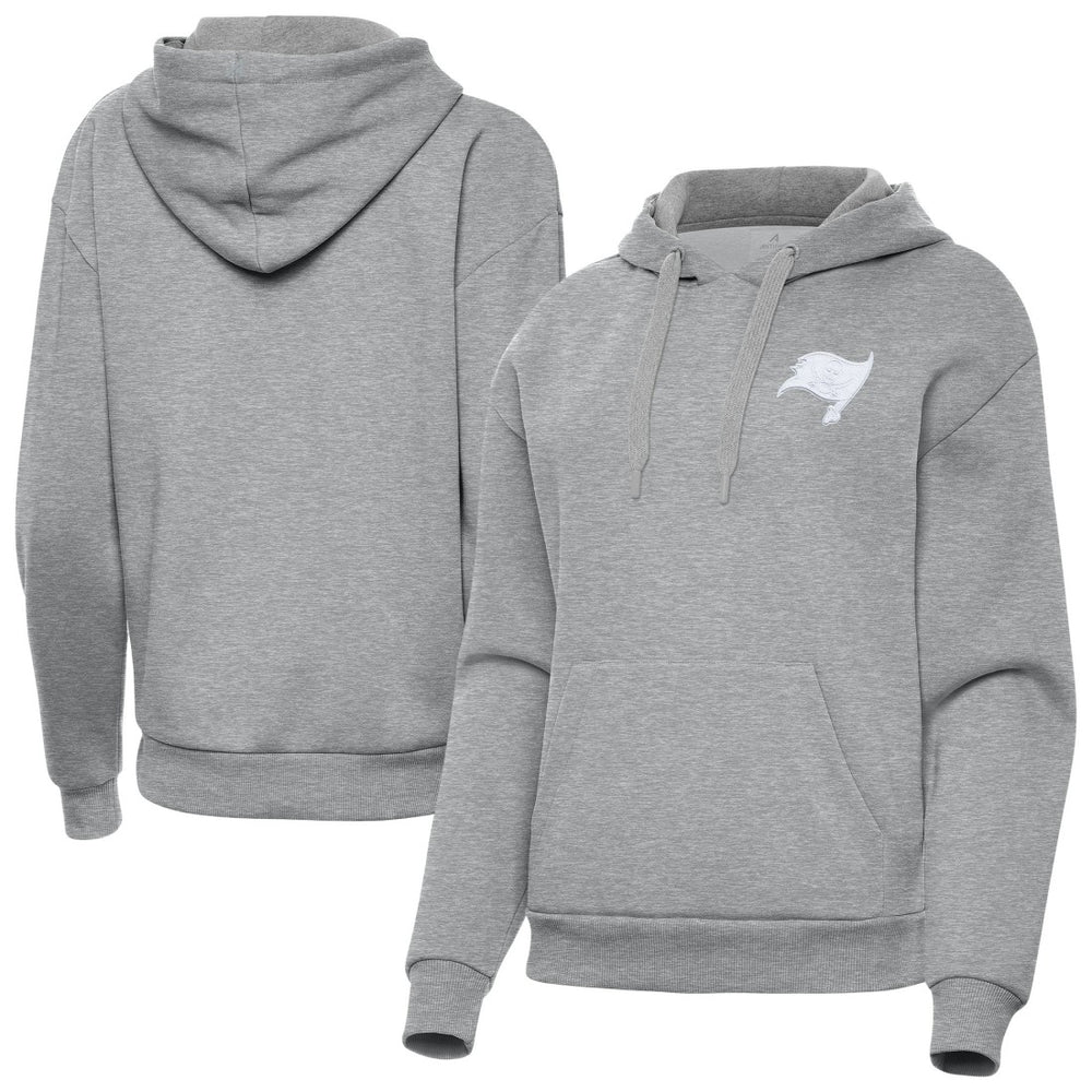 Tampa Bay Buccaneers Antigua Women's Victory Pullover Hoodie - Heather Gray for sale