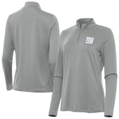 New York Giants Antigua Women's Reprocess Quarter-Zip Top - Gray on sale