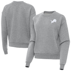Detroit Lions Antigua Women's Victory Crew Pullover Sweatshirt - Heather Gray discount