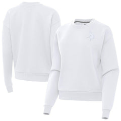 Minnesota Vikings Antigua Women's Victory Crew Pullover Sweatshirt - White discount