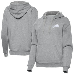 Buffalo Bills Antigua Women's Victory Pullover Hoodie - Heather Gray for sale