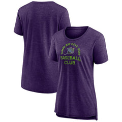 Tampa Bay Rays Women's Cooperstown Collection Selected First Tri-Blend T-Shirt Purple