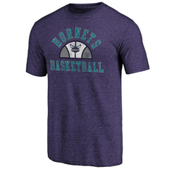 Charlotte Hornets Purple Half Classic Tri-Blend T-Shirt for sale