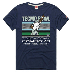 Michael Irvin Dallas Cowboys Homage Unisex Tecmo Bowl Retired Player Graphic Tri-Blend T-Shirt - Navy cheap