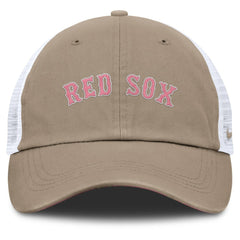 Boston Red Sox Unisex Mother's Day Club Trucker Adjustable Hat Khaki/White