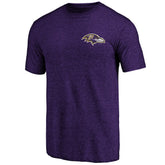 Baltimore Ravens Purple Left Chest Distressed Tri-Blend T-Shirt cheap