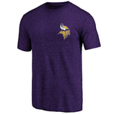 Minnesota Vikings Purple Left Chest Distressed Tri-Blend T-Shirt discount