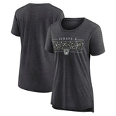 Las Vegas Raiders Women's Vintage Graphic Tri-Blend Scoop Neck T-Shirt - Charcoal outlet