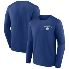 Toronto Maple Leafs Blue Team Lockup Long Sleeve T-Shirt T-shirts