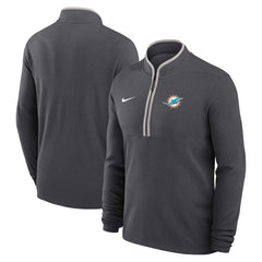 Miami Dolphins Lightweight Victory Dri-FIT Half-Zip Pullover - Anthracite outlet