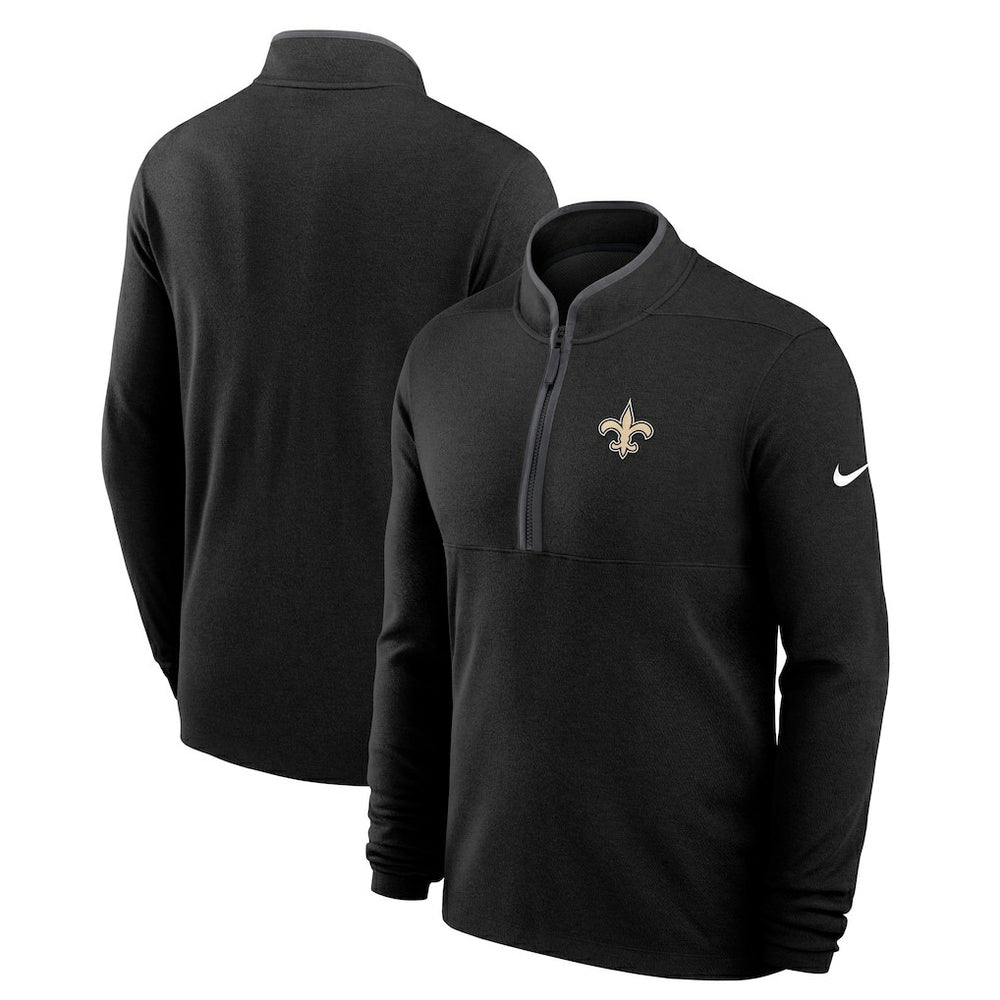 New Orleans Saints Lightweight Victory Dri-FIT Half-Zip Pullover - Black on sale