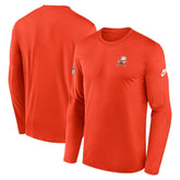Cleveland Browns Legend Small Logo Dri-FIT Long Sleeve T-Shirt - Orange cheap