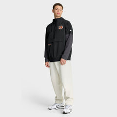 Cincinnati Bengals Sideline Anorak Half-Zip Hoodie Jacket - Black sale