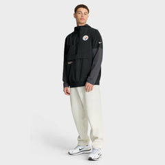 Pittsburgh Steelers Sideline Anorak Half-Zip Hoodie Jacket - Black for sale