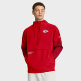 Kansas City Chiefs Sideline Anorak Half-Zip Hoodie Jacket - Red online