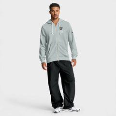 Las Vegas Raiders Sideline Standard Issue Utility Player Dri-FIT Full-Zip Hoodie - Silver on sale