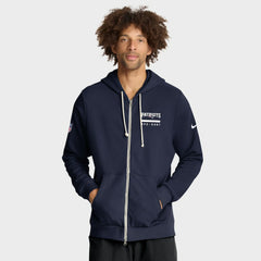 New England Patriots Sideline Standard Issue Utility Player Dri-FIT Full-Zip Hoodie - Navy discount