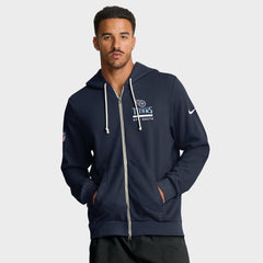 Tennessee Titans Sideline Standard Issue Utility Player Dri-FIT Full-Zip Hoodie - Navy on sale