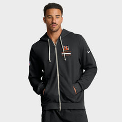 Cincinnati Bengals Sideline Standard Issue Utility Player Dri-FIT Full-Zip Hoodie - Black on sale