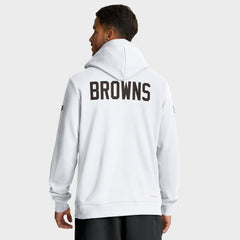 Cleveland Browns Sideline Standard Issue Alt 2 Dri-FIT Hoodie - White discount