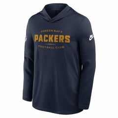 Green Bay Packers The 1923 Classic Pass Accuracy Dri-FIT Long Sleeve Hoodie T-Shirt - Navy for sale