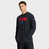 Houston Texans Sideline Pass Accuracy Dri-FIT Long Sleeve Hoodie T-Shirt - Blue online