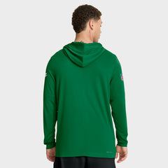 Philadelphia Eagles Sideline Pass Accuracy Dri-FIT Long Sleeve Hoodie T-Shirt - Kelly Green for sale