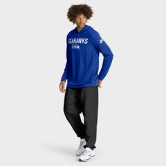 Seattle Seahawks Sideline Pass Accuracy Dri-FIT Long Sleeve Hoodie T-Shirt - Royal cheap