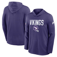 Minnesota Vikings Sideline Pass Accuracy Dri-FIT Long Sleeve Hoodie T-Shirt - Purple outlet