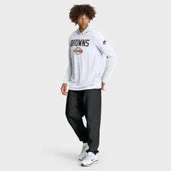 Cleveland Browns Sideline Pass Accuracy Dri-FIT Long Sleeve Hoodie T-Shirt - White online