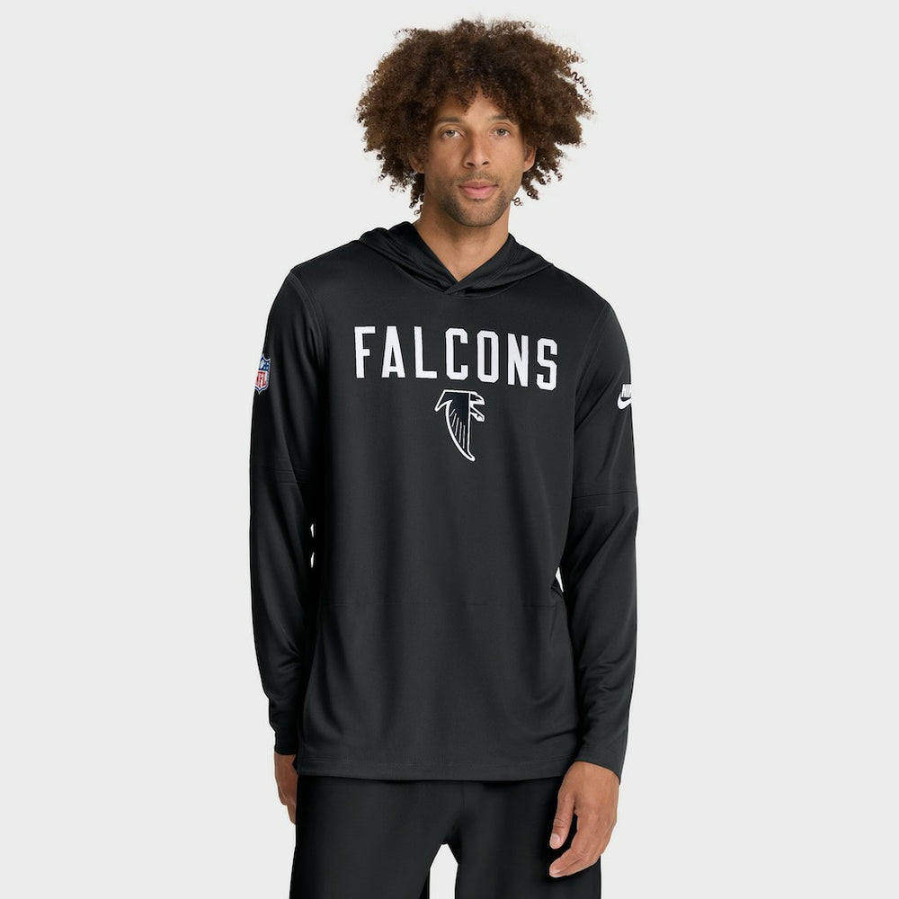 Atlanta Falcons Sideline Pass Accuracy Dri-FIT Long Sleeve Hoodie T-Shirt - Black online