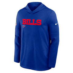 Buffalo Bills Sideline Pure Fury Performance Long Sleeve Hoodie T-Shirt - Royal sale
