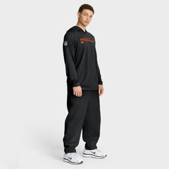 Cincinnati Bengals Sideline Pure Fury Performance Long Sleeve Hoodie T-Shirt - Black sale
