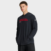 Houston Texans Sideline Pure Fury Performance Long Sleeve Hoodie T-Shirt - Navy online