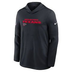 Houston Texans Sideline Pure Fury Performance Long Sleeve Hoodie T-Shirt - Navy online