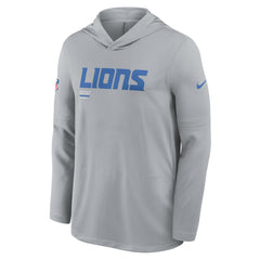 Detroit Lions Sideline Pure Fury Performance Long Sleeve Hoodie T-Shirt - Gray sale