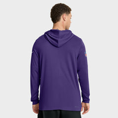 Minnesota Vikings Sideline Pure Fury Performance Long Sleeve Hoodie T-Shirt - Purple sale
