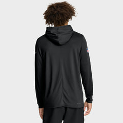 New York Jets Sideline Pure Fury Performance Long Sleeve Hoodie T-Shirt - Black sale