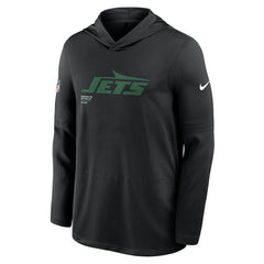 New York Jets Sideline Pure Fury Performance Long Sleeve Hoodie T-Shirt - Black sale