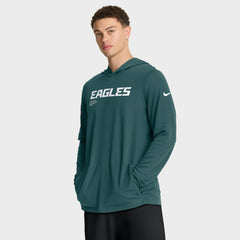 Philadelphia Eagles Sideline Pure Fury Performance Long Sleeve Hoodie T-Shirt - Green online
